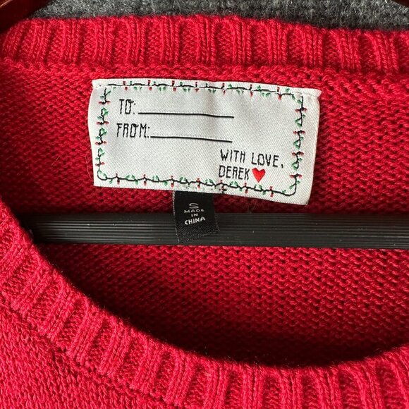 Sweater Womens Small Ugly Christmas Xmas Red Light Up Ho Ho Ho Reindeer flaw - Picture 3 of 10